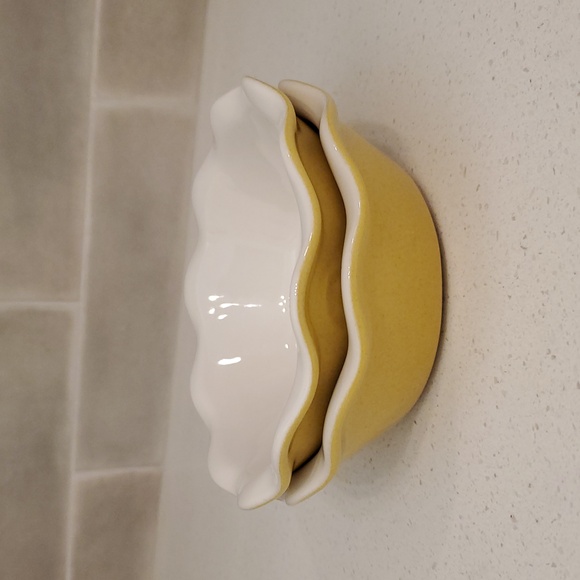 Emile Henry 5 inch Pie Baking Plate Yellow France Set of 2 - Picture 2 of 7